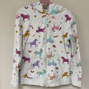 ⚡️3/$20⚡️Cat & Jack: Kids Zip Sweatshirt Jacket Unicorns, size L (10/12)